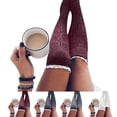thumbnail image 3 of Encaje Largo Muslo Alto Invierno Leggings Calcetines Botas Stocking Pile Mujeres Knit Girl Scienceny  PS11633-04, 3 of 7