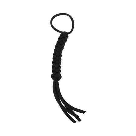 

weaving knife on para cord (parachute cord) Weaving Square Black --Decoration knife flashlight keychain etc.