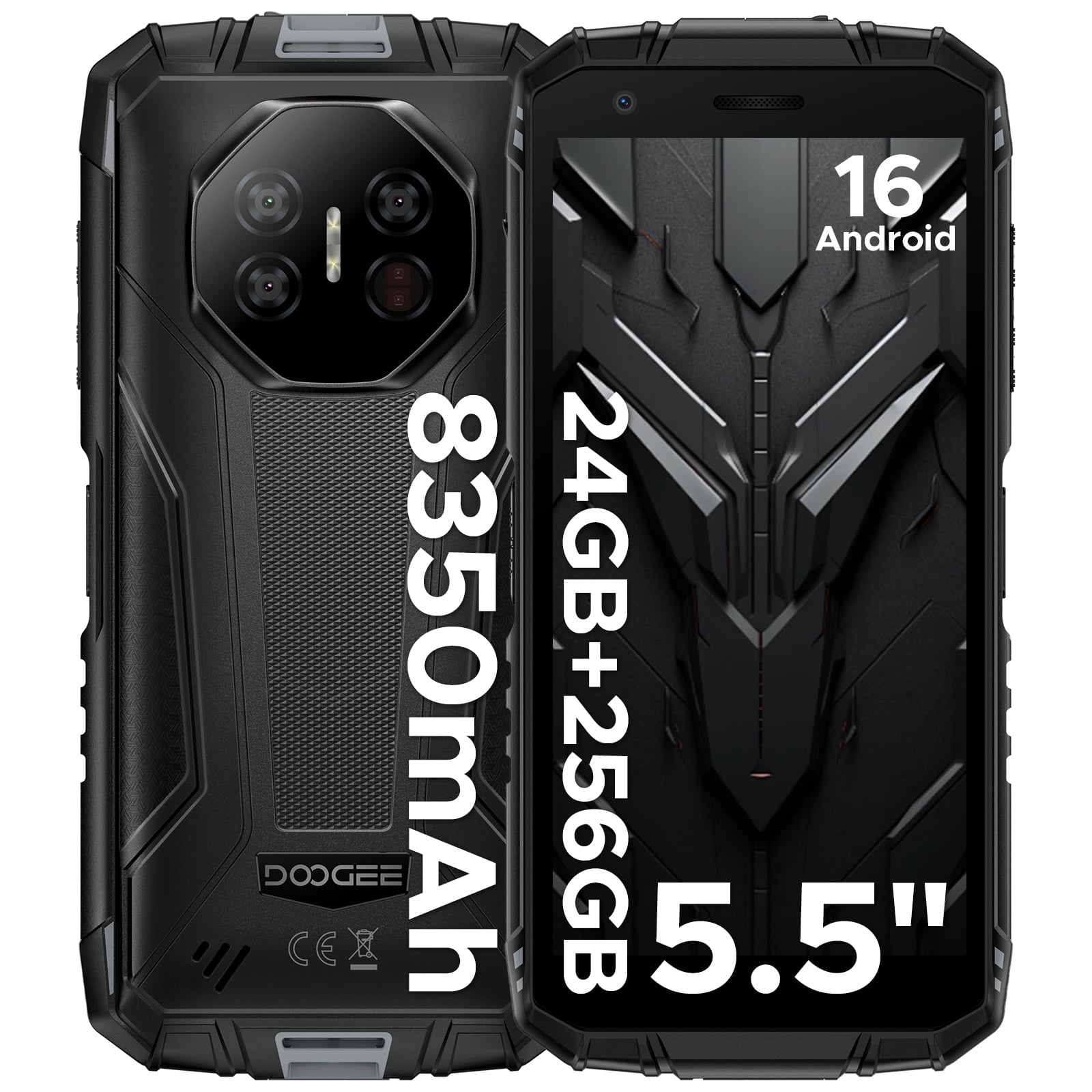 DOOGEE S200 　　　　　　　　　　　32GBRAM 256GBROM DOOGEE S200 Rugged Smartphone 5G Unlocked, 32GB+256GB Android 14