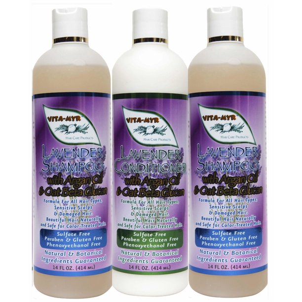 Lavender 14 Oz w/2 Shampoo & 1 Conditioner Trio Natural Ingredients