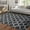 Dark Gray, variant on Geetinfly 2*8FT Area Rugs 650gsm Silk Wool 100% Polyester Rug 7mm High rebound sponge point plastic back carpet - Geometry - square brown
