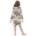 thumbnail image 4 of FORMRS Niños Bathrobe Unisex Hooded Robe Soft Plush Pajamas Sleepwear, Size 7-9T, Colorful Flowers Pattern, 4 of 7