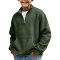 thumbnail image 4 of Hudaneo Teen Boys Fall Winter Quarter Zip Waffle Knit Sweater Pullover, 3-14 Years, 4 of 4