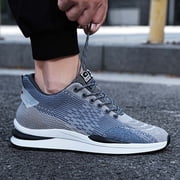 Mens Elevator Sneakers Invisible Height Increasing Elevator Shoes cloud runners 2.4 boost Taller Lightweight Breathable Mesh Upper Hidden Heel Trainers Lace-up Sports Shoes Blue 41