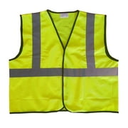 Boston Industrial High Visibility Class II Safety Vest Lime Yellow - Size Medium