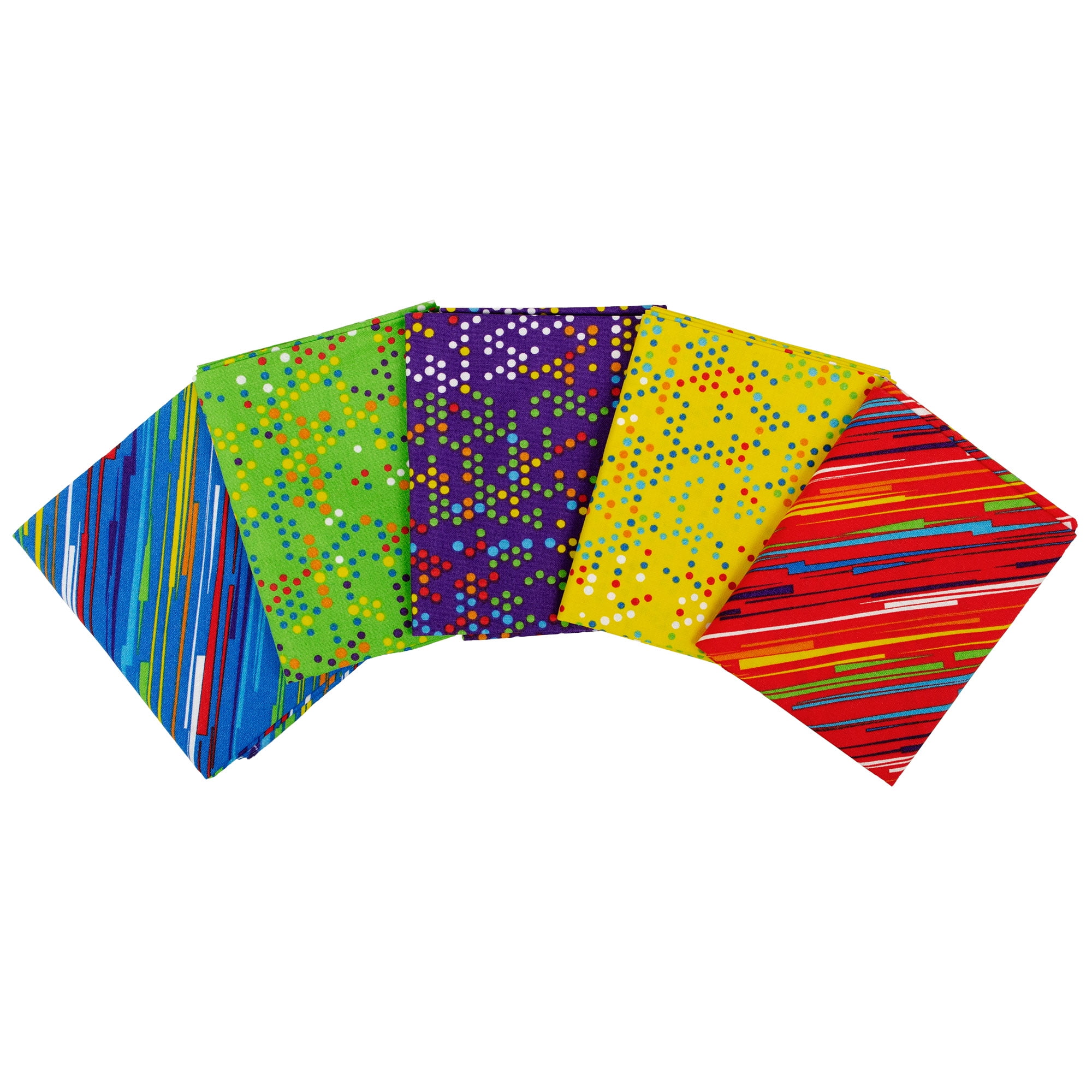 Create It 18" x 21" Cotton Primary Colors Precut Sewing & Craft Fabric Bundle, Multicolor 5 Piece
