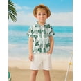 thumbnail image 5 of CARETOO Boys Hawaiian Shirt Cool Summer Hawaii Shirts Casual Short Sleeve Button Down Aloha Beach Tee Tops Size 7-8 Years, 5 of 12