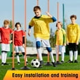 thumbnail image 5 of 8 Pcs Soccer Agility Poles Detachable Sports Training Speed Slalom Poles with Rubber Base Coaching Sticks for Soccer Drills and Training, 5 of 7
