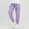 thumbnail image 2 of Girls' Autumn Style Leggings - Sports Elastic Children's Pants with Hip Design for Active Wear, 2 of 4