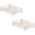 thumbnail image 2 of 2 Pcs Under Bed Storage with Wheels, Foldable Underbed Storage, Organizer, Living Room Bedroom Under Sofa Storage Container, Underbed Storage for Clothes Shoes Blankets, White, S, 2 of 5