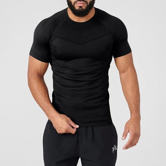 Njagoc3 Mens Short - Sleeve V - Neck Casual Tee, Regular Fit, Soft Fabric, Summer Daily & Layered Top