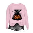 thumbnail image 4 of Halloween Printed Sweatshirts for Women Plus Size Round Neck Long Sleeve Basic, 4 of 6