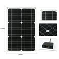 thumbnail image 2 of Kit de Panel Solar de 18W 12V Módulo monocristalino de rejilla con Kits de Cable de conexión SAE Meterk Panel, 2 of 7