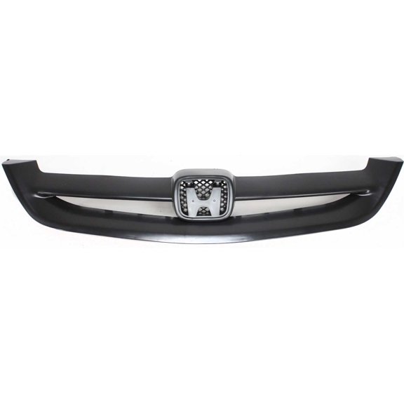 Grille Assembly Compatible With 2001-2003 Honda Civic Coupe Black Shell and Insert
