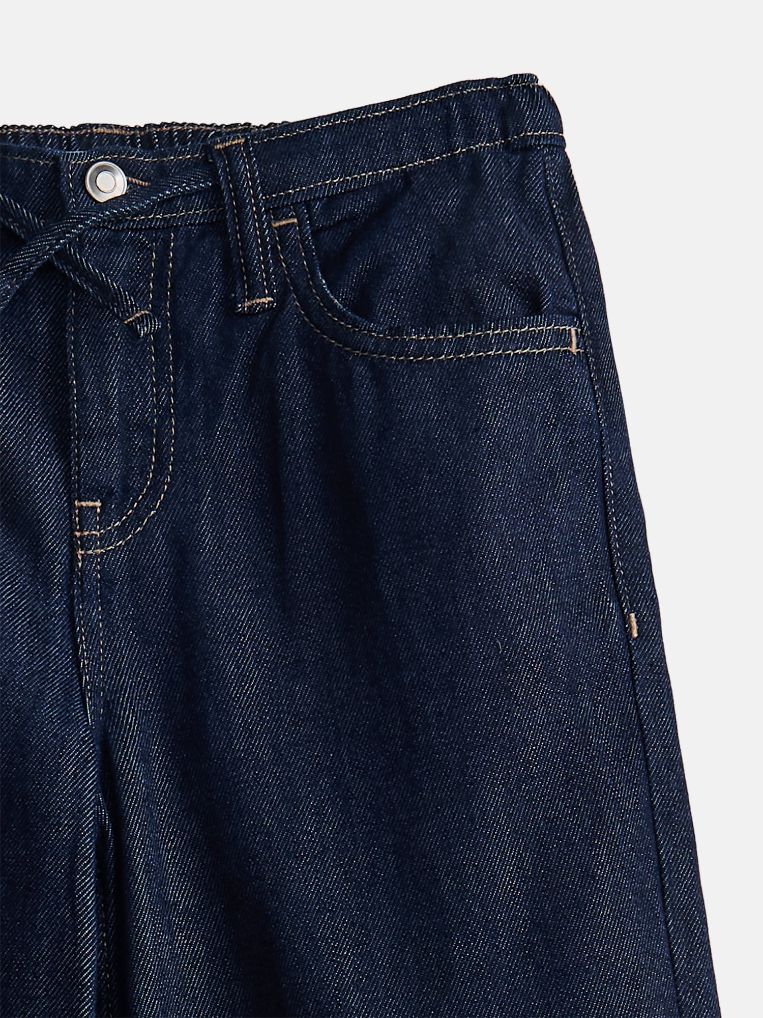 Weekend Academy Girls Tie Waist Cotton Jeans, Sizes 4-18