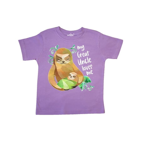 

Inktastic My Great Uncle Loves Me Cute Sloth and Baby Gift Toddler Boy or Toddler Girl T-Shirt