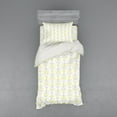 thumbnail image 2 of Ambesonne Victorian Bedding Set 4 Pcs, Flowers Leaf Swirl, Queen, Pale Grey and Marigold, 2 of 3