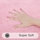 thumbnail image 4 of Set de alfombras de baño SHACOS Soft Fluffy, 3 piezas, color rosa, 4 of 9