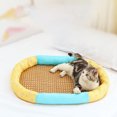 thumbnail image 3 of Pet Cool Mat With Oval Pillow BreathableSummer Cooling Pad Bed Sleeping Mat Pet Blanket For Dogs Cats, 3 of 9