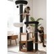 thumbnail image 1 of Árbol para gatos interior 160 cm resistente grandes rascador Maine Coon adulto percha superior extragrande compartimentos color negro, 1 of 8