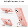 thumbnail image 3 of KOMI Compatible with iPhone 14 Pro Max Case 6.7 Inch with Built-in 360°Rotating Ring Stand, Military Grade Drop Protection Full Body Rugged Heavy Duty Protective Cover Pink, 3 of 4