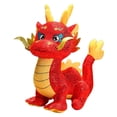 thumbnail image 3 of Wmool Mascotte Festive Dragon Rouge et Or Poupée Dragon Jouet Ornements Réunion Annuelle, 3 of 8