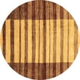 thumbnail image 1 of Ahgly Company Indoor Round Abstract Brown Modern Area Rugs, 4' Round, 1 of 4