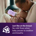 thumbnail image 4 of Philips Avent Natural Baby Bottle With Natural Response Nipple, Purple, 9oz 4pk, SCY903/34, 4 of 9