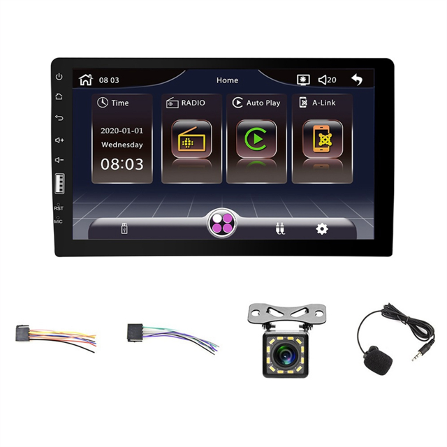 Single Din Car Stereo with Carplay Android Auto, 9 Inch HD Car Radio with Backup Camera Supports FM/AM Radio Mirror Link