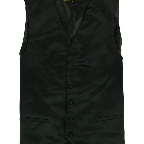 Nubio Mens Tux Six Button Vest, Black, Medium