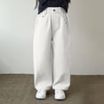 thumbnail image 4 of Riecok Wide Leg Pants for Boys Elastic Waist Pants Lightweight Solid Pull on Trousers Casual Outerwear with Pockets, 4 of 8