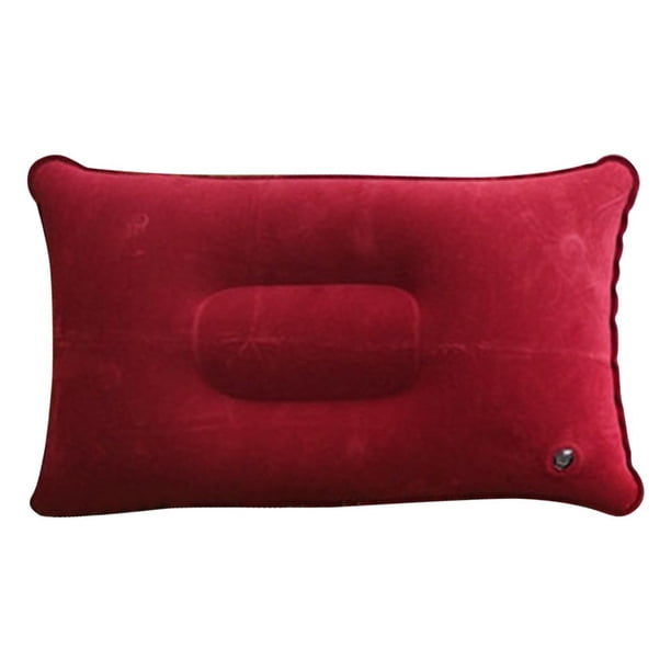 Almohadas de aire inflables portátiles PVC Camping Travel Sleep Cojín rojo