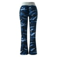 thumbnail image 6 of JJHGVB Camo Pajama Pants Stretchy Pants Drawstring Pants Women Loose Pants Women’s Pants Comfy Pants Women Pajama Pants Women Cotton Blue L, 6 of 9
