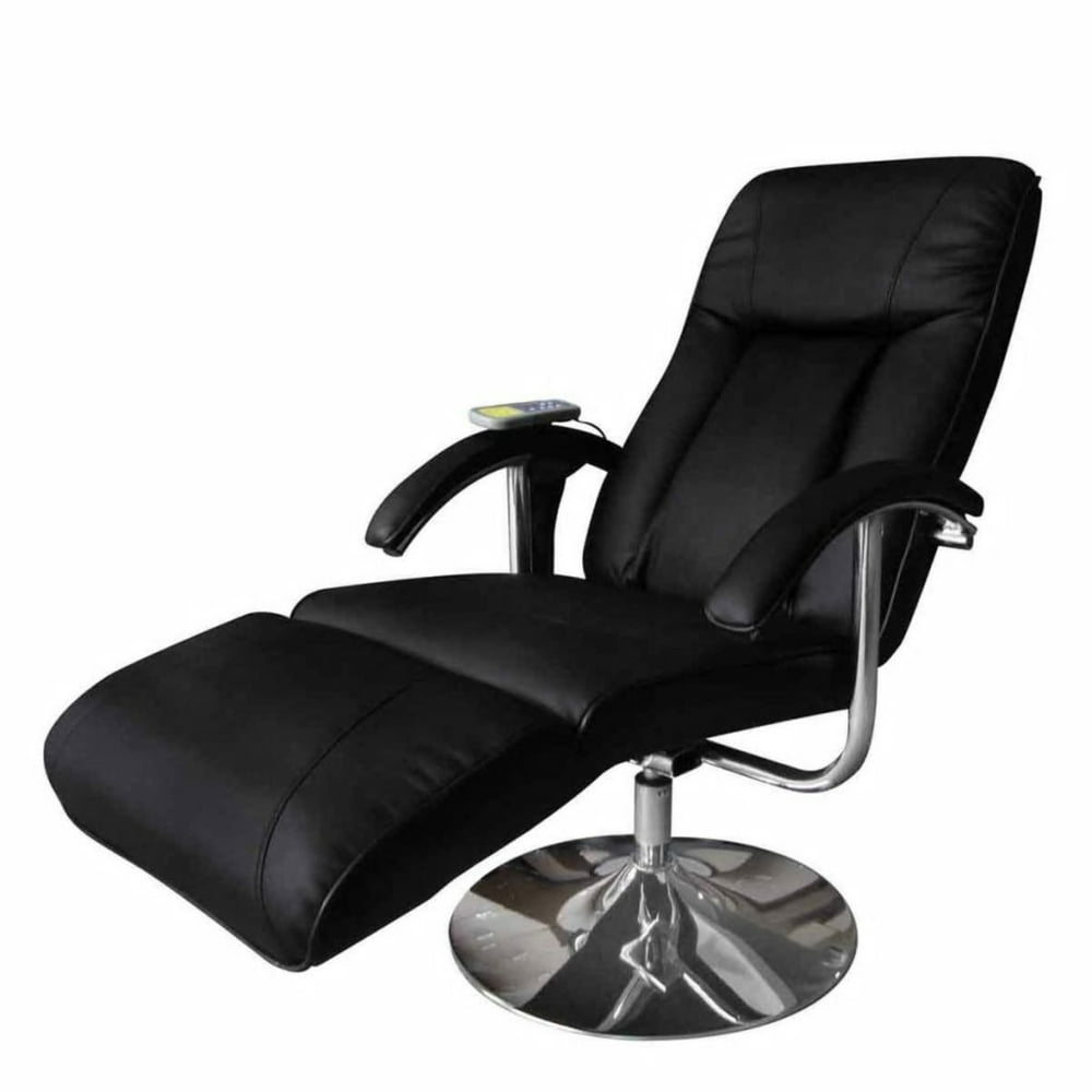 vidaXL Black Electric TV Recliner Massage Chair