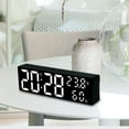 thumbnail image 4 of Reloj digital con temperatura Sunnimix Despertador En blanco y negro, 4 of 8