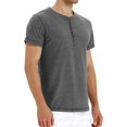 thumbnail image 3 of Iceglad Mens Fashion Casual Front Placket Basic Short Sleeve Henley T-Shirts, 3 of 10