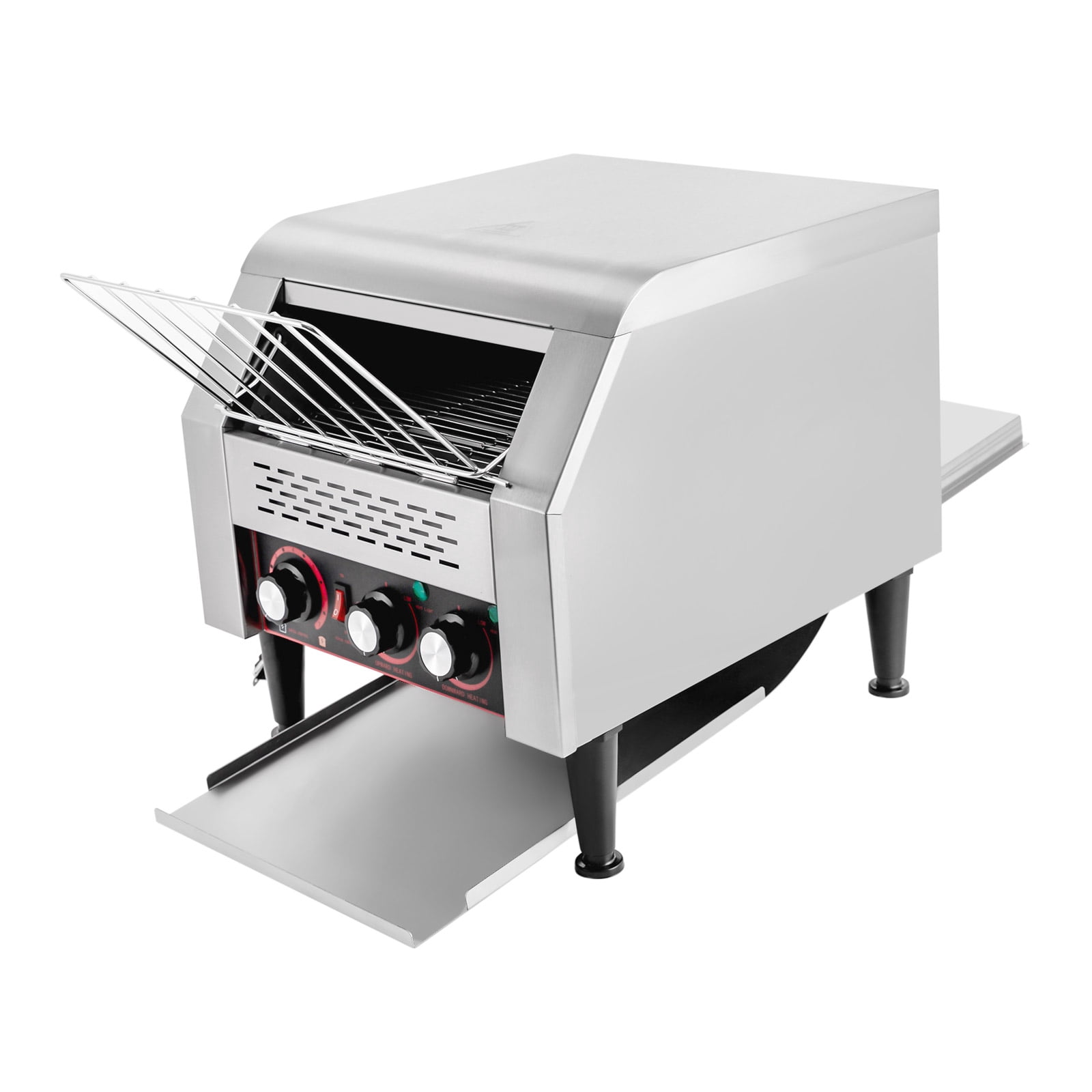 Efficient Conveyor Toaster with 2200W Power, Dual Heating Modes, Adjustable Temperature, Stainless Steel Body, and Smooth Conveyor Belt – Toasts 300 Slices Per Hour, Easy to Clean and Use