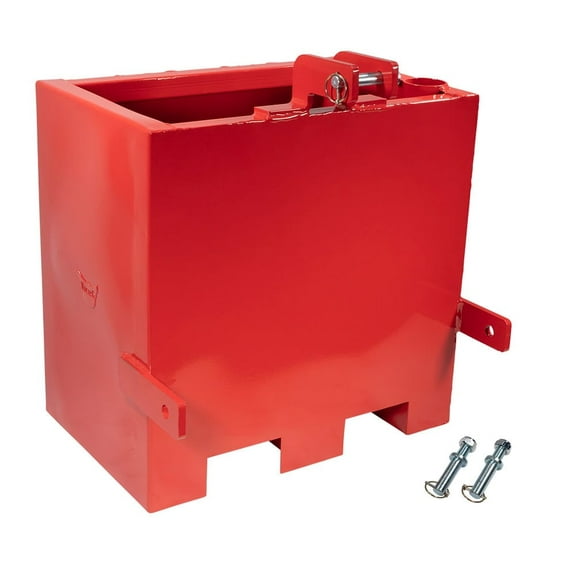 Tractor Ballast Box 3 Point Category 1, 800lbs Capacity - Heavy-Duty Welded Steel 3 Point Hitch Ballast Box for Tractor 2" Quick Hitch Receiver - Loaders and Skid Steers Attachment