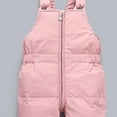 thumbnail image 4 of ZCFZJW Baby Boys Girls Snowsuit Toddler Winter Outfit Sets Kids Hooded Thickened Puffer Down Jacket Coat and Ski Bib Pants Two Pieces Ski Suit(Pink,4-5 Years), 4 of 5
