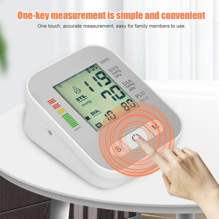 Blood Pressure Monitor, Automatic Upper Arm Blood Pressure Monitors for  Home Use, Blood Pressure Machine Large Backlight Display, Accurate  Adjustable