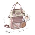 thumbnail image 3 of Bonita mochila con accesorios, mochila de doble propósito, bolso de hombro, gran capacidad, bolso de mano para viajes al aire libre, mochila para niños, 3 of 11