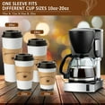 thumbnail image 3 of Kraft Paper Coffee Cup Sleeves 200 packs - Coffee Sleeves, Disposable Corrugated Cup Sleeves Holder for Protective Hot and Cold Insulation, Fits 10, 12, 16, 20 oz Paper Cups (Cup Not Included), 3 of 6