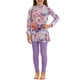 thumbnail image 2 of Odeerbi 4-16 Años Niñas 2 Piezas de Manga Larga Rash Guard Conjunto Hawaiano Floral Upf 50 + Traje de Baño de Surf Seco Rápido Con Pantalones Cortos, 2 of 5