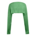 thumbnail image 4 of Lovskoo 2024 Cropped Cardigan Sweaters for Women Open Front Ladies Solid Color Short Long Sleeve Jacket Knit Tops Green, 4 of 6