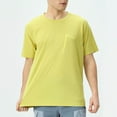 thumbnail image 3 of Betivan Men's Polo Shirt Solid-Color Performance Patchwork Raglan Sleeve Button Zip Pocket Short Sleeve Top Summer Spring Casual Sporty Regular Outdoor Running Training Daily, 3 of 6
