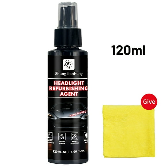 Car Headlight Restoration Kit, Headlight Cleaner No Polishing Grinding Fast Renovate Maintenance Repair Care Set For Auto Headlight Restoration,120ML