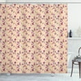 thumbnail image 1 of Ambesonne Floral Shower Curtain, Delicate Exotic Flowers, 69"Wx75"L, Dark Magenta Pale Peach, 1 of 3
