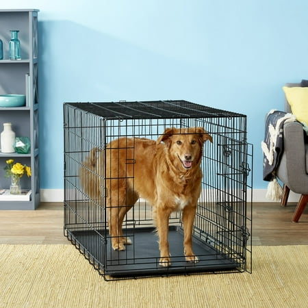 UPC: 0840345100283 | Paws & Pals Wire Dog Crate with Tray Double Door (42-inch) (XL)