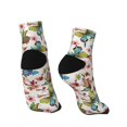 thumbnail image 4 of Bingfone Watercolor Floral With Butterflies Design Patterned Men'S Women'S Casual Cotton Socks, 4 of 9