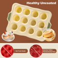 thumbnail image 4 of Molde de silicona para muffins - Moldes para muffins antiadherentes 12 piezas, molde de silicona para cupcakes Moldes de silicona antiadherentes ideales para hacer muffins (beige), 4 of 5